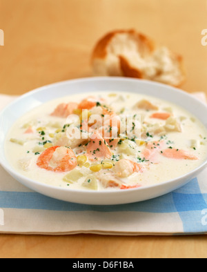 Kartoffel und Corn Chowder Stockfoto