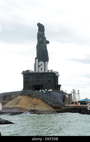 Thiruvalluvar, Cape Comorin, Kanyakumari, Tamil Nadu, Indien Stockfoto