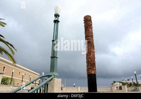 Plaza del Totem, Old San Juan, Puerto Rico Stockfoto