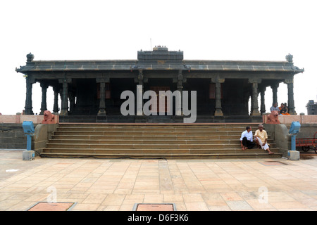 Kumari Amman Tempel am Vivekananda Rock Memorial, Kanyakumari, Tamil Nadu, Indien Stockfoto