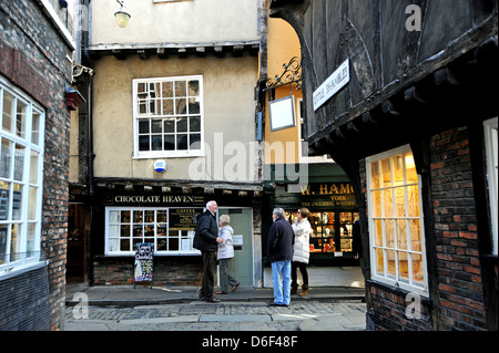 Die Shambles Gasse in der historischen Stadt York Yorkshire UK Stockfoto