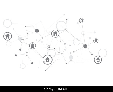 Kommunikation für viele Private Häuser Stockfoto