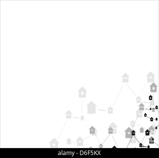 Kommunikation für viele Private Häuser Stockfoto