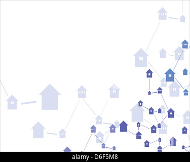 Kommunikation für viele Private Häuser Stockfoto