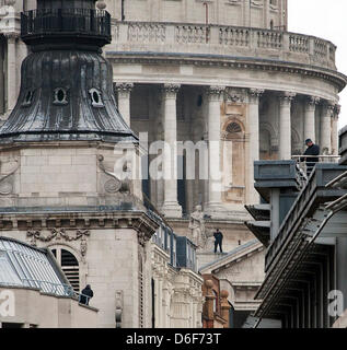 Die Beerdigung des ehemaligen Ministerpräsidenten Baronin Margaret Thatcher in London heute. London, England, 17. April 2013. Stockfoto