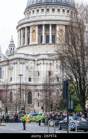 London, UK. 17. April 2013. Beerdigung von Baroness Thatcher, London. Stockfoto