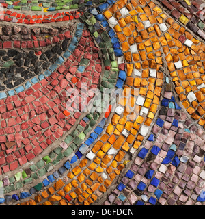 Hellen mehrfarbigen Steinmosaik Foto Stockfoto