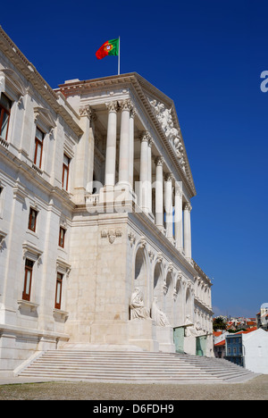 Die Versammlung der Republik ist das portugiesische Parlament. Das Hotel befindet sich in einem historischen Gebäude in Lissabon. Stockfoto