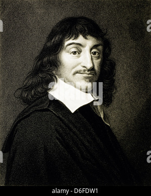 René Descartes (1596-1650), französischer Philosoph und Mathematiker, Portrait, 1648 Stockfoto