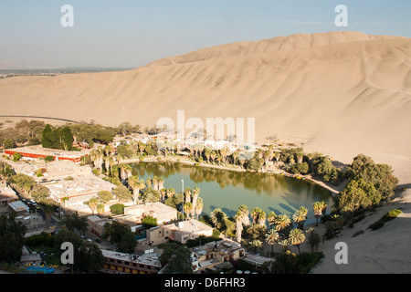 Huacachina Oase. ICA, Abteilung der Ica, Peru. Stockfoto