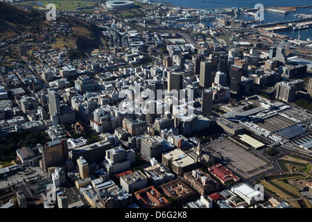 Cape Town CBD, Südafrika - Antenne Stockfoto