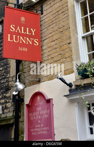 Sally Lunn, Heimat von Sally Lunn Bun in Bath, Somerset, England Stockfoto