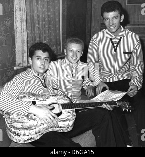 DIE VICOMTES UK-pop-Gruppe im Oktober 1964 von l: Don Paul, Ronnie Wells, Gordon Mills. Foto Tony Gale Stockfoto