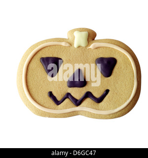 Halloween-Kürbis förmigen Cookies Stockfoto