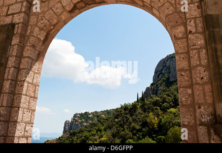 Kloster Montserrat in der Nähe von Barcelona in Spanien Stockfoto