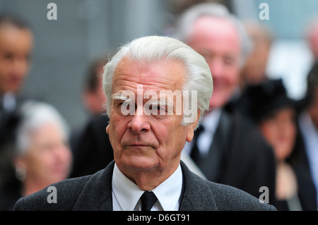 Lord David Owen bei Thatchers Beerdigung in der St. Pauls Cathedral - 17. April 2013 Stockfoto