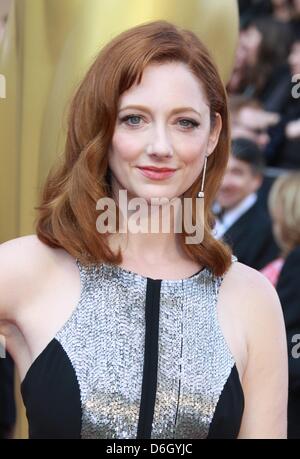US-Schauspielerin Judy Greer kommt auf die 84. Oscar-Verleihung aka Oscar-Verleihung im Kodak Theatre in Los Angeles, USA, am 26. Februar 2012. Foto: Hubert Boesl Stockfoto