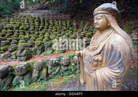 reconstruierte in Otagi Nenbutsu Ji Tempel, Arashiyama Sagano Bereich, Kyoto, Japan, Asien Stockfoto