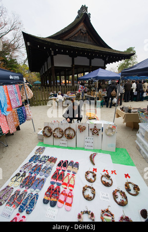 Flohmarkt, Kamigamo Jinja Schrein, Kyoto, Japan, Asien Stockfoto