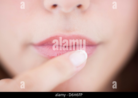 Die Lippen Frau Stockfoto