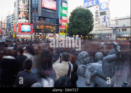 Shibuya crossing, Shibuya Ward, Tokio, Japan, Asien Stockfoto