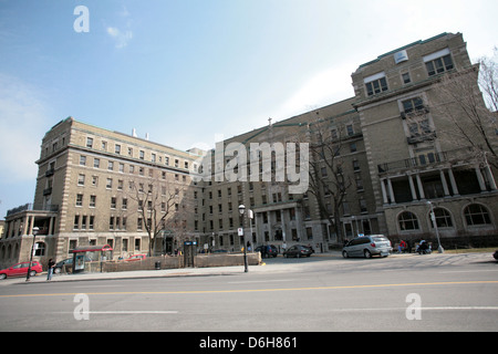 Die Notre-Dame-Krankenhaus befindet sich auf Sherbrooke Street East in Montreal, Quebec. Stockfoto