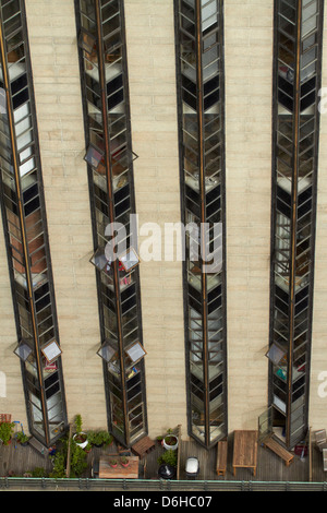 Fassade des gegenseitigen Höhen Art-Deco-Gebäude (1940), Cape Town, Südafrika Stockfoto