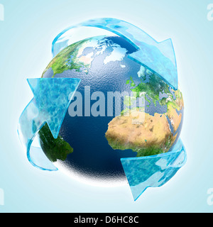 Recycling, konzeptuellen Kunstwerk Stockfoto