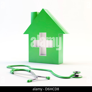 Häusliche Pflege, konzeptuellen Kunstwerk Stockfoto