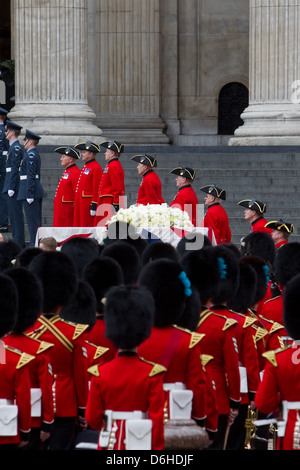 Beerdigung von Margaret Thatcher in der St. Pauls Cathedral 17. April 2013 Stockfoto