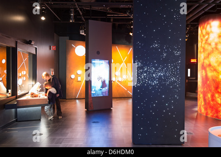 Montreal Planetarium, Olympiapark Komplex, von den Architekten Cardin Ramirez Julien und Aedifica, Kanada Stockfoto