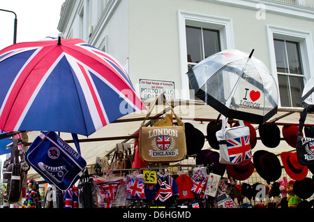 Portobello Market - die Welt berühmten Portobello Market in Notting Hill, London, UK Stockfoto