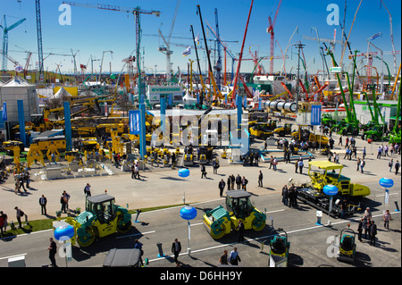 die weltweit größte Messe für Baumaschinen, mit dem Titel BAUMA 2013 findet vom 15. -21. April 2013 in München, Deutschland Stockfoto