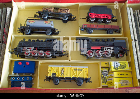 Märklin-Modell-Eisenbahn-set Stockfoto