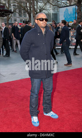 London, UK. 18. April 2013... Noel Clarke, Schauspieler (Kidulthood) besucht die UK-Premiere von Iron Man 3 im Odeon Leicester Square. Bildnachweis: Pete Maclaine/Alamy Live-Nachrichten Stockfoto