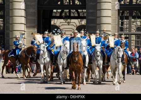 Ändern die Wache, Königspalast von Stockholm, Stockholm, Schweden Stockfoto