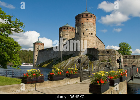 Burg Olavinlinna, Savonlinna, Finnland Stockfoto