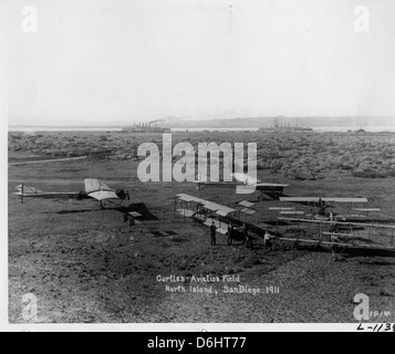 04-00001 frühe Flugzeuge Curtiss Feld Stockfoto