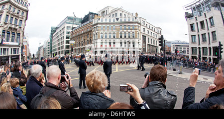 Frau Thatchers Beerdigung London UK Stockfoto