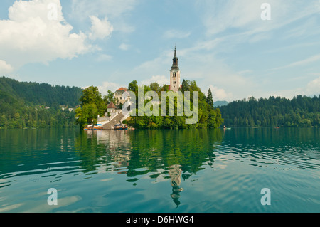 Kirche der Himmelfahrt der Maria, Bled Insel Bled, Slowenien Stockfoto