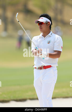 Hideki Matsuyama (JPN), 18. April 2013 - Golf: 21. Japan Golf Tour Token Hausgenosse Cup 2013 Erstrunden Token Tado Country Club Nagoya, Mie, Japan.  (Foto von YUTAKA/AFLO SPORT) Stockfoto