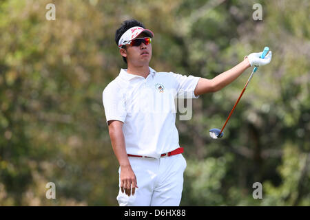 Hideki Matsuyama (JPN), 18. April 2013 - Golf: 21. Japan Golf Tour Token Hausgenosse Cup 2013 Erstrunden Token Tado Country Club Nagoya, Mie, Japan.  (Foto von YUTAKA/AFLO SPORT) Stockfoto