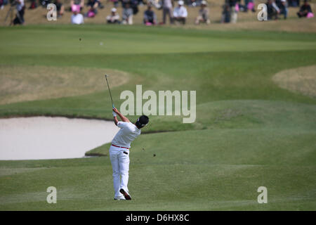 Hideki Matsuyama (JPN), 18. April 2013 - Golf: 21. Japan Golf Tour Token Hausgenosse Cup 2013 Erstrunden Token Tado Country Club Nagoya, Mie, Japan.  (Foto von YUTAKA/AFLO SPORT) Stockfoto