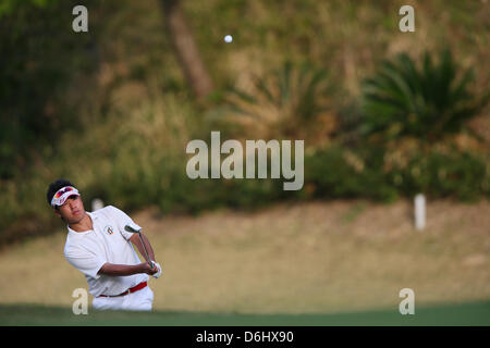 Hideki Matsuyama (JPN), 18. April 2013 - Golf: 21. Japan Golf Tour Token Hausgenosse Cup 2013 Erstrunden Token Tado Country Club Nagoya, Mie, Japan.  (Foto von YUTAKA/AFLO SPORT) Stockfoto