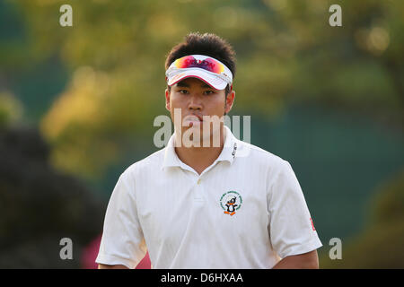 Hideki Matsuyama (JPN), 18. April 2013 - Golf: 21. Japan Golf Tour Token Hausgenosse Cup 2013 Erstrunden Token Tado Country Club Nagoya, Mie, Japan.  (Foto von YUTAKA/AFLO SPORT) Stockfoto