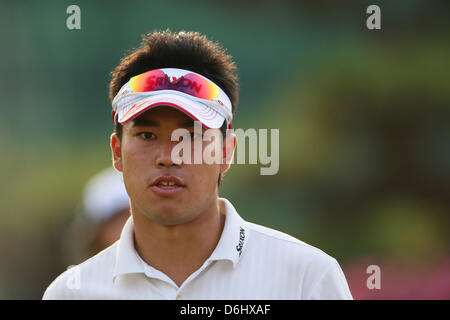 Hideki Matsuyama (JPN), 18. April 2013 - Golf: 21. Japan Golf Tour Token Hausgenosse Cup 2013 Erstrunden Token Tado Country Club Nagoya, Mie, Japan.  (Foto von YUTAKA/AFLO SPORT) Stockfoto