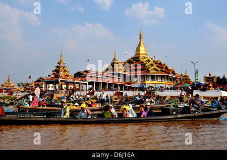 Phaung Daw Pagode Inle Lake Myanmar Stockfoto