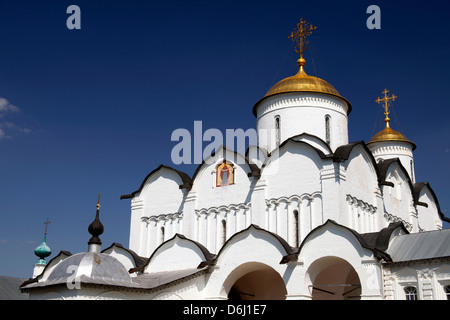 Europa, Russland, Suzdal. Pokrowski Kloster, Kloster der Fürbitte. Stockfoto