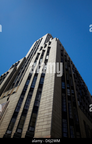 Fassade des gegenseitigen Höhen Art-Deco-Gebäude (1940), Cape Town, Südafrika Stockfoto