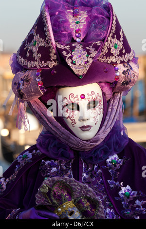 Masken in Venedig Karneval in St.-Markus Platz, Venedig, Veneto, Italien, Europa Stockfoto